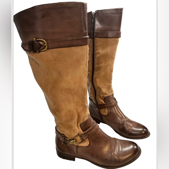 Mootsies Tootsies Knee High Two Toned Brown riding Boots size 7.5M - Picture 12 of 12